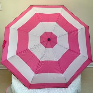 Victoria’s Secret VS Iconic Pink Stripe Compact Travel Foldable Umbrella